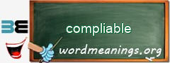 WordMeaning blackboard for compliable
